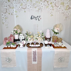 Lulu Studio Rental Table, Option K, Baby girl Dohl / 100 day Table, Korean Traditional Party Table,첫돌/백일/환갑/칠순/생신상