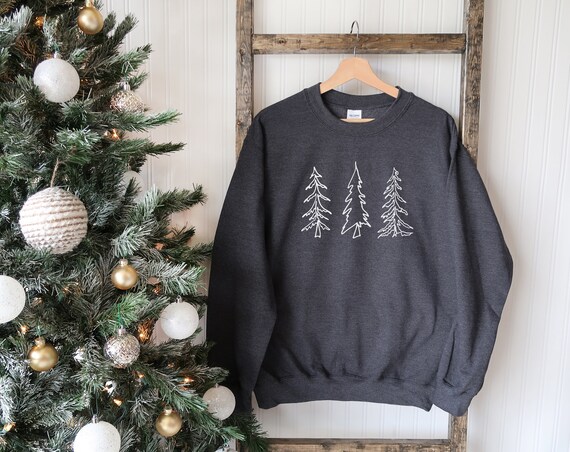 Christmas Tree Sweatshirt Holiday Sweater Christmas Trees