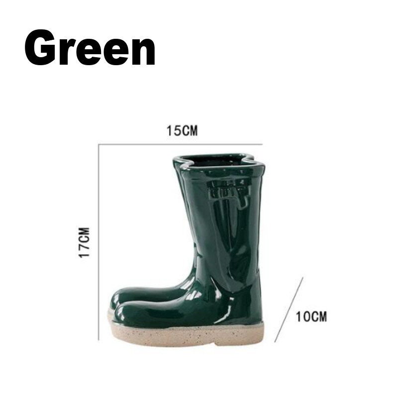 1pc Ceramic Boots Vase/creative Rain Boots Flower Vase/home Etsy