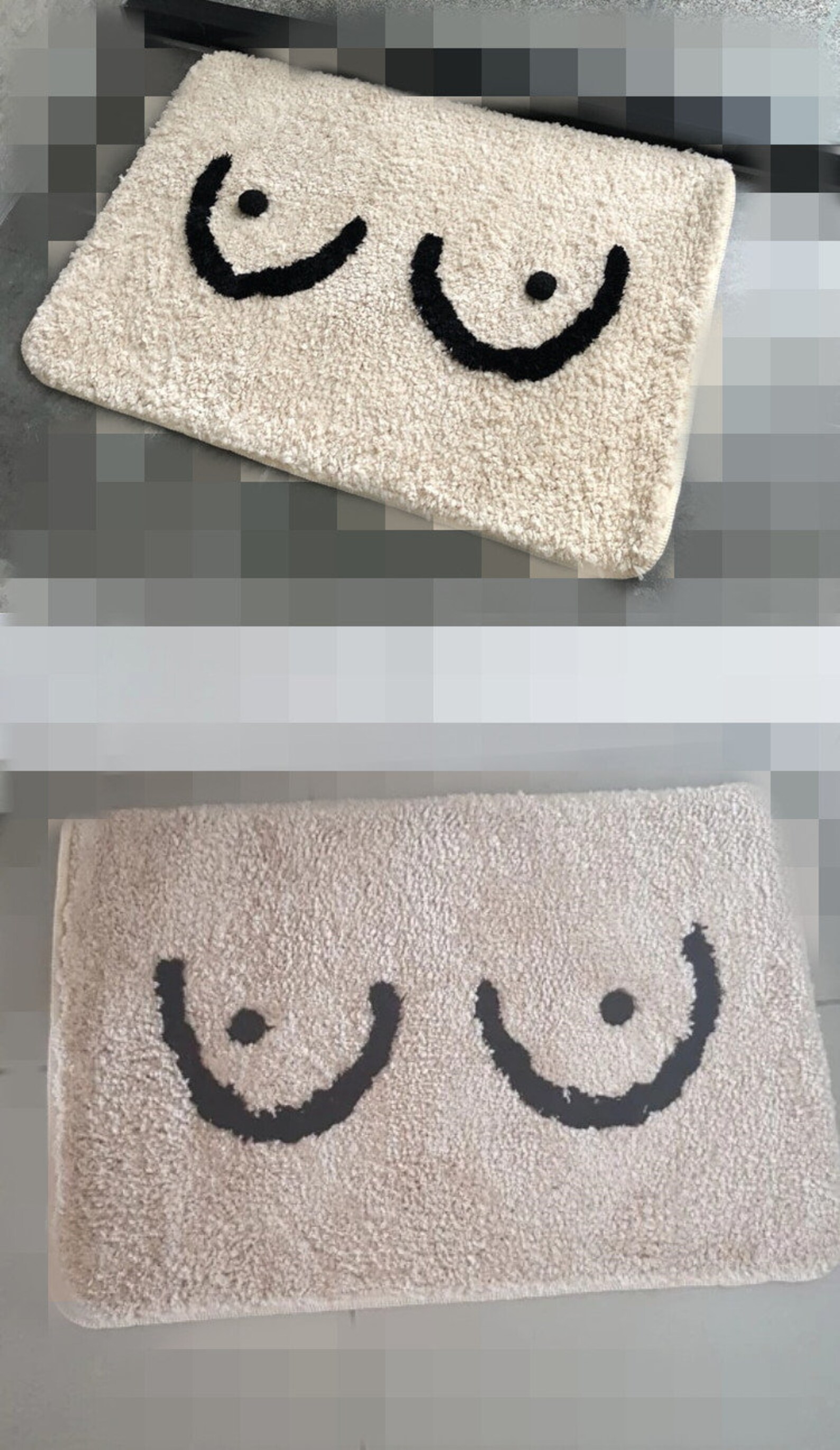 50x80cm Bathroom Funny Boob Rug Interesting Kitchen Carpet Etsy