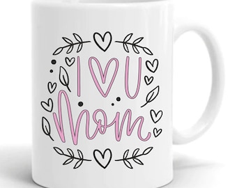 Tasse mit Spruch "I Love You Mam" Geschenk, Geburtstag, Muttertag,Mutti,love you,herz