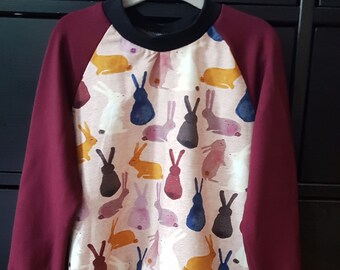 Kids sweater with rabbits, size EU 104