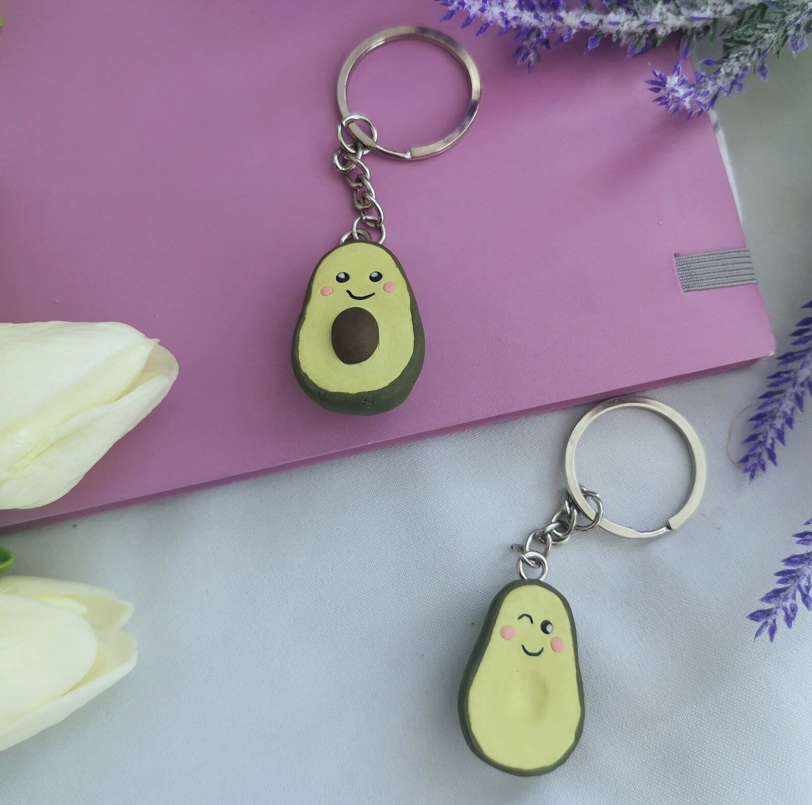 Cute keychain for boyfriend. Funny trinket polimer clay Etsy