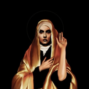 The Virgin Mary, Our Lady Of Sorrows, Art Print, Gift, Religious Wall Decor