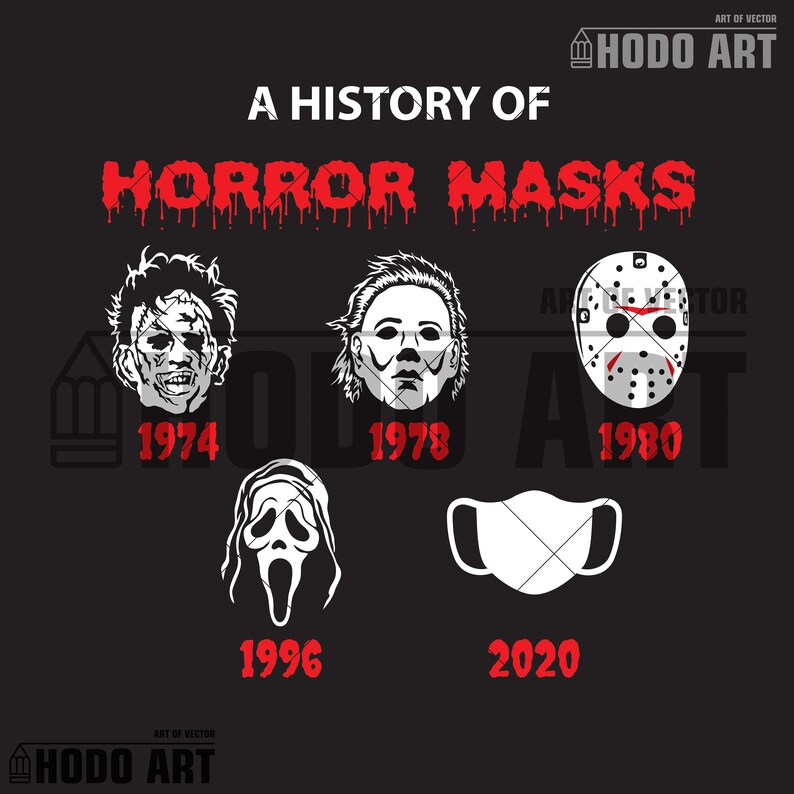 Download A History Of Horror Masks SVG PNG Leatherface Michael | Etsy