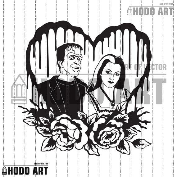Lily und Herman Munster SVG PNG Valentine Liebe Geschenk Etsy