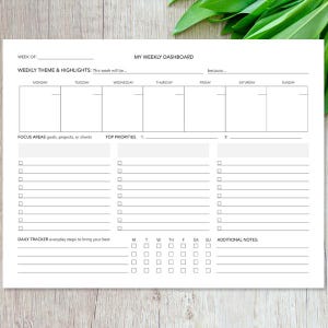Organiser Daily Rss Weekly Planner Organizer | Attractive Desktop Daily Tracker | Letter ...