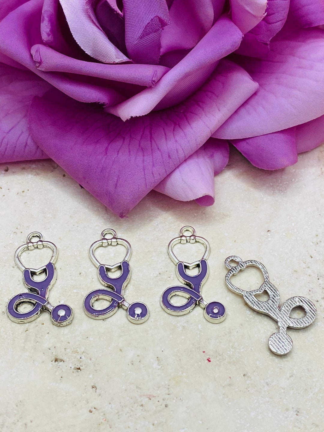 Stethoscope Charms 25mm X 15mm 4pcs Set Etsy UK