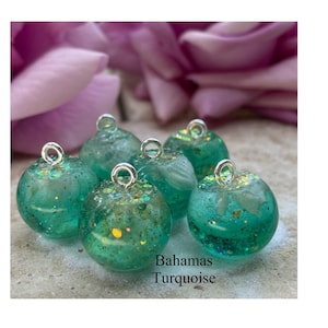 Globe beads - 15mm - sold by 6pcs - silver or gold hardware