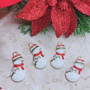 Christmas Snowman Charm (4pcs)