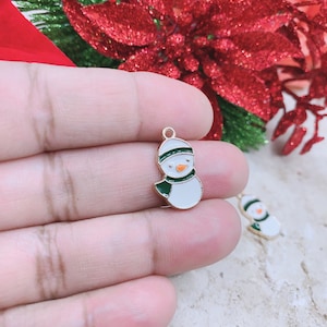Christmas Snowman Charm (4pcs)