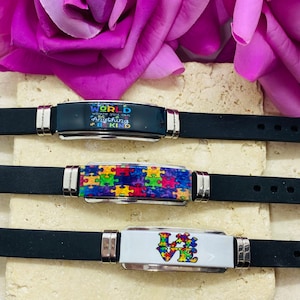 Autism Awareness Bracelets & Kind World Bracelet (sold in a set of 1 or 3 )