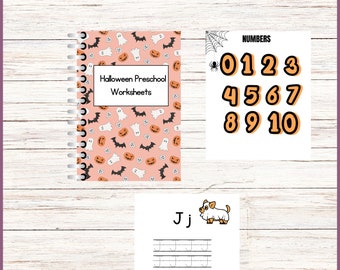 Preschool & Home school Halloween Themed templates and worksheets bundle
