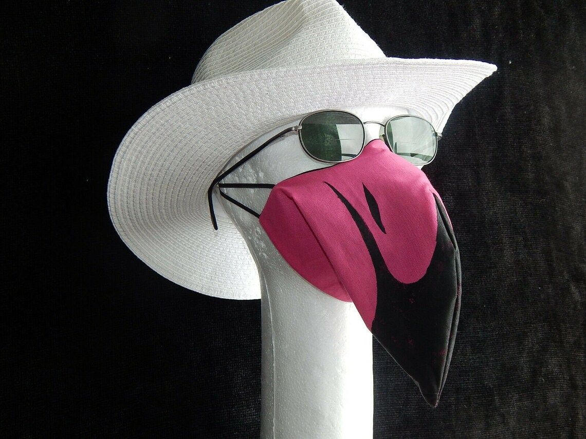 Bird beak FLAMINGO face mask handcrafted in USA cotton Etsy