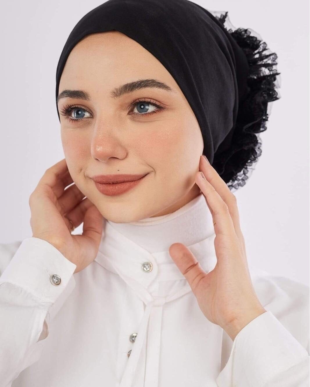 Adjustable Non-Slip Cotton Lace Cap | Shaper |Scrunchies for Turban | Tichel Hijab |Cancer Gifts Head covering| Alopecia Headwear| Hair Loss