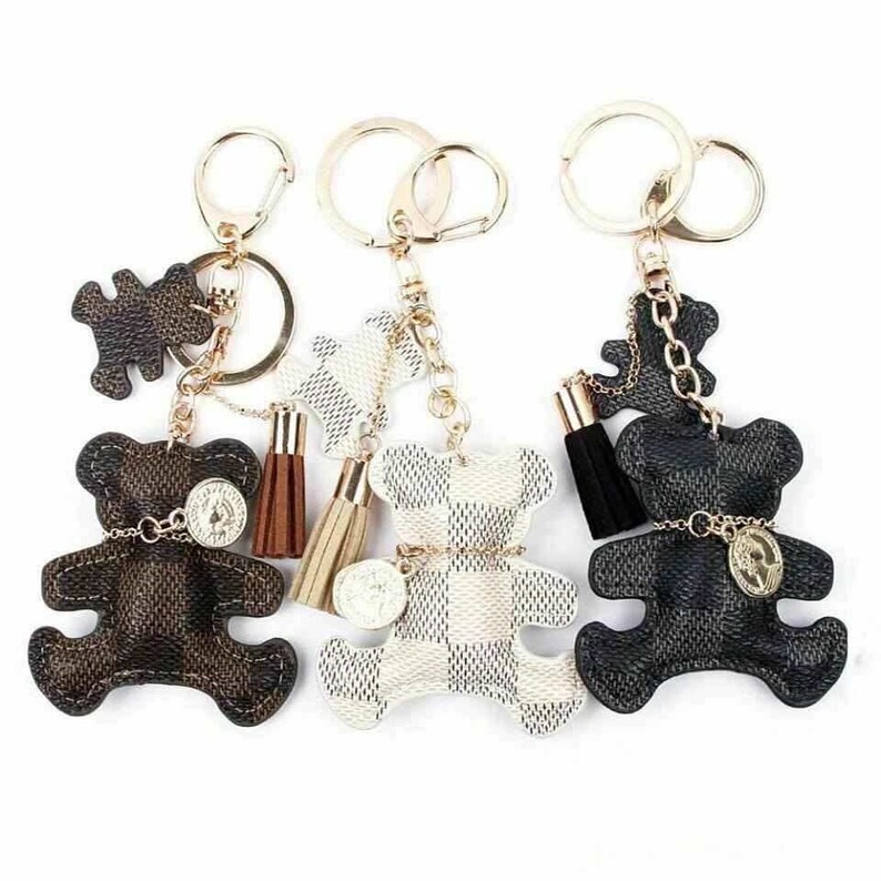 Fun Little Gift Cute Teddy Bear Key Chain Etsy