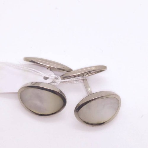 1970s Mid outlet Century Cufflinks Vintage Mother-of-Pearl chromeplate Cufflinks Cufflinks Cufflinks