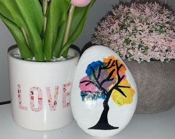 Rainbow Tree of Life | Hand Painted Rock |