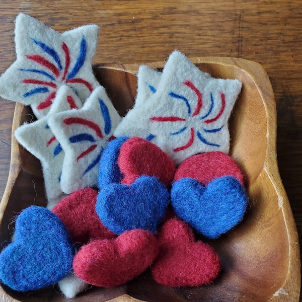 needle felted charms, party favors, pocket hug, photo prop