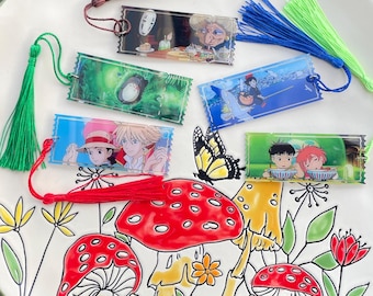 Ghibli Bookmarks - Kawaii - Japanese - Ticket Acrylic - Anime Lovers