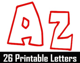 Roblox Alphabet Letters: 26 Printable Uppercase PNGs (Digital Download)