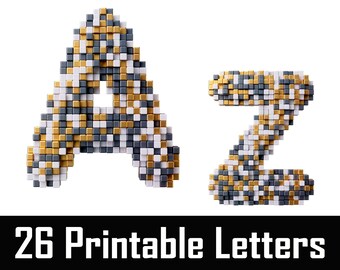 Roblox Alphabet Letters 26 Printable Digital Letters Uppercase Letters ...