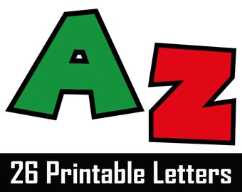 Super Mario Alphabet Letters: DIY Banner Printable (Digital Download)