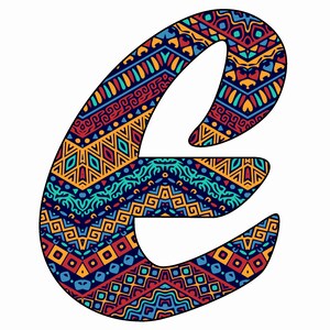 Colorful Ethnic Alphabet Letters | 26 Printable Digital Letters ...
