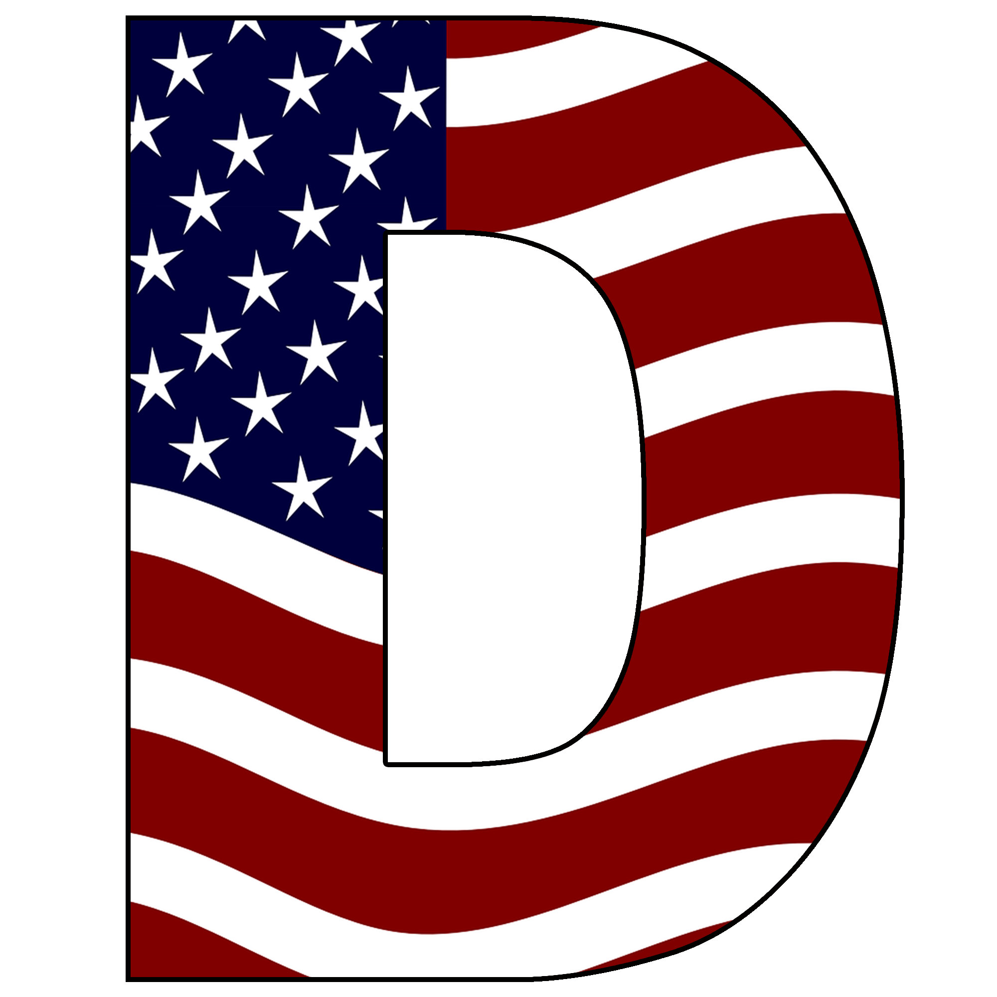 American Flag Alphabet Letters 26 Printable Digital Letters Uppercase ...