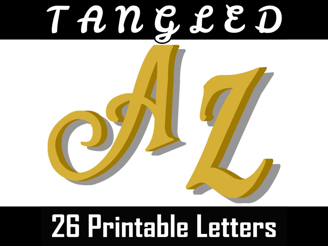 Tangled Alphabet Letters: Printable Uppercase Pngs (instant Download ...