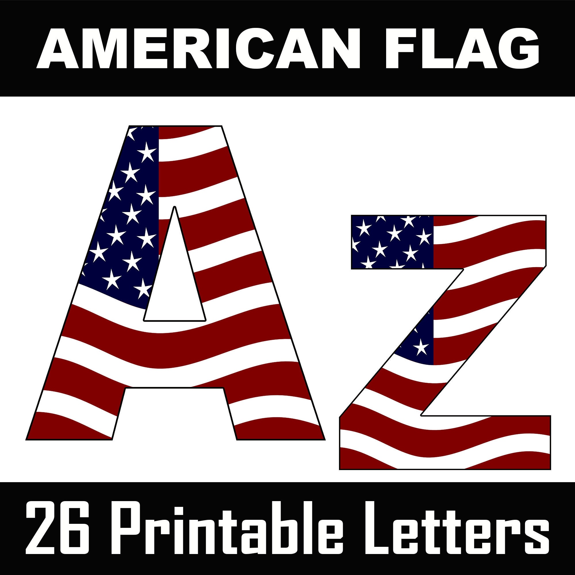 Amerikanische Flagge Alphabet Buchstaben 26 Druckbare Etsy.de Amerikanische Flagge Alphabet Buchstaben 26 Druckbare Etsy.de