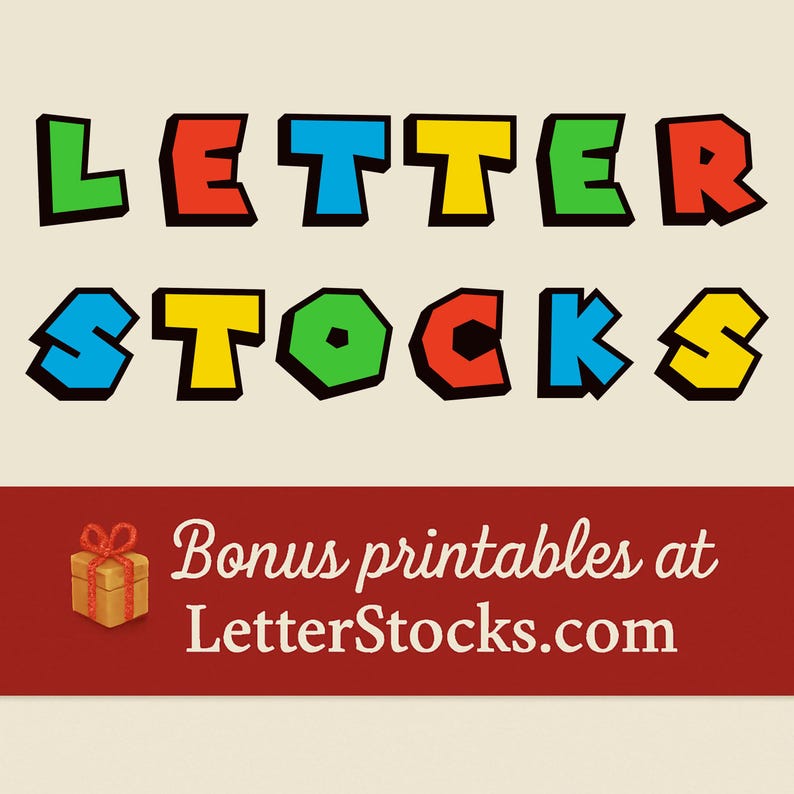 Super Mario Alphabet A–Z | Printable PNG Letters | Instant Download - Etsy