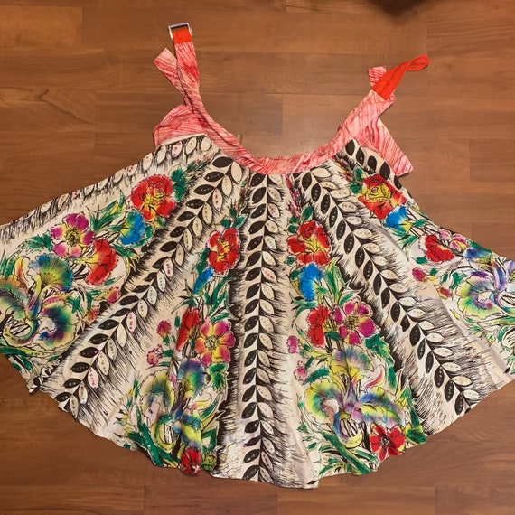 Vintage 1940s 1950s Hand Painted Sequins Mexican C