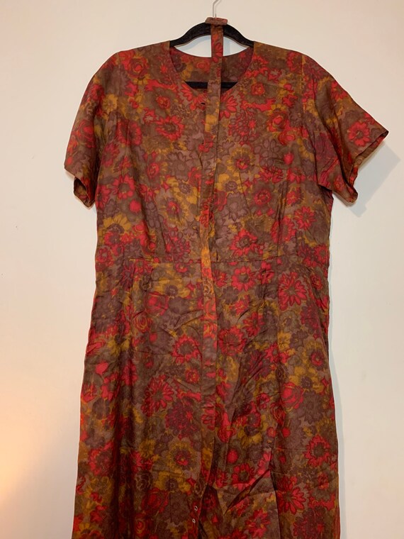 1950s Fall Floral Dress Volup