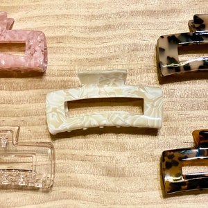 Large square hair clip hair claw for medium to thick hair trendy hair clip