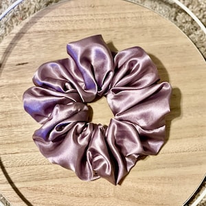 Dusty Lavender Satin Scrunchie: XL or Mini, Handmade