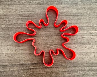 Splat Outline Cookie Cutter | Birthday Party | Fondant Cutter | Clay Mold