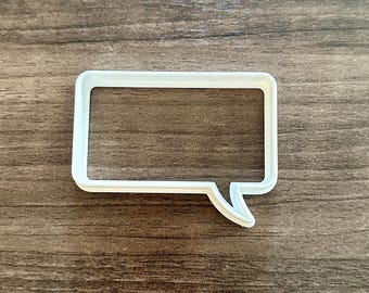 Speech Bubble Rectangular Cookie Cutter | Cake Decorating | Fondant | Birthday Party