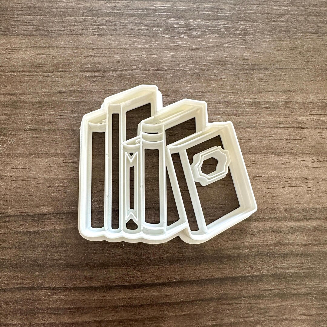 Book Stack Vertical Cookie Cutter | Literary Theme | Bookclub Fondant ...