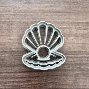 Shell with Pearl Cookie Cutter | Beach Party | Fondant Mold | Polymer Clay