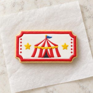 Ticket Outline Cookie Cutter | Circus Birthday Party | Carnival Fondant | Clay Mold