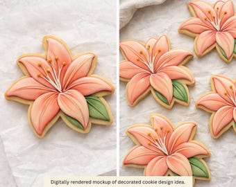 Lily Flower Outline Cookie Cutter | Spring Baking | Easter Fondant Mold | Floral Cake Decorating