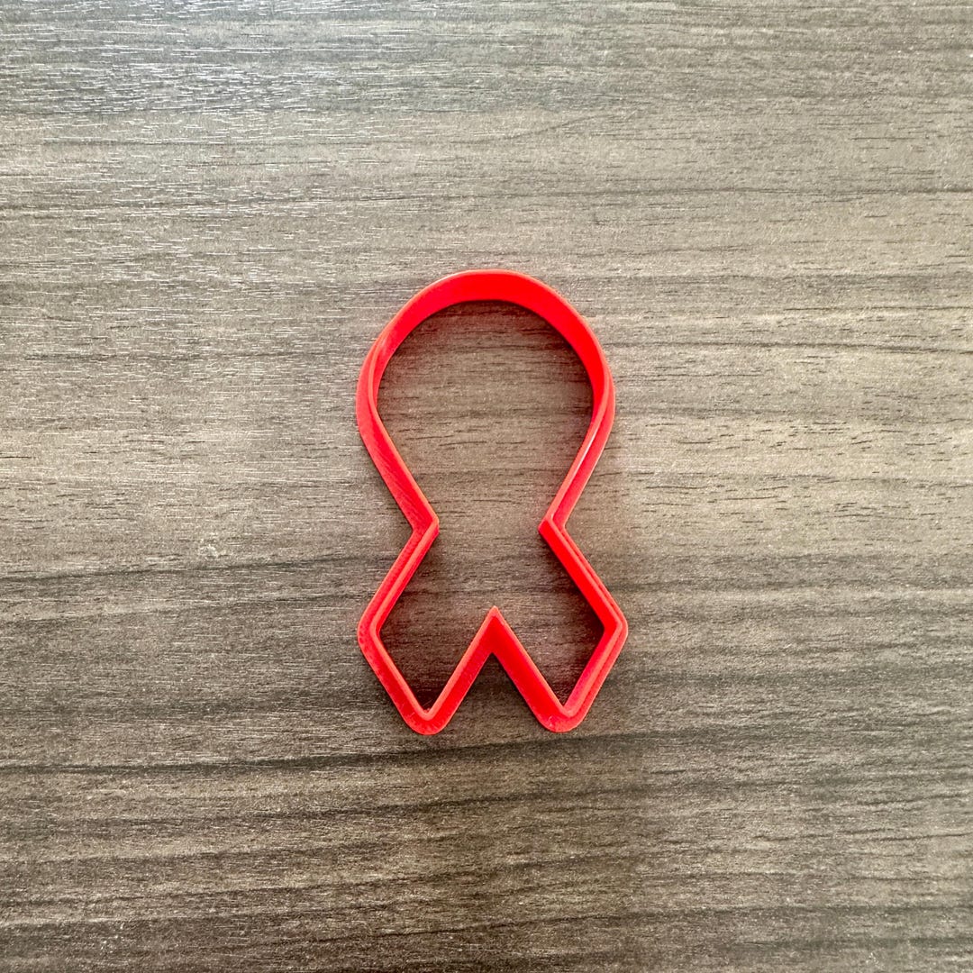 Ribbon Outline Cookie Cutter | Awareness Event Clay Mold | Breast ...
