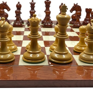 Chess board Ferrer red glossy & Unicorn luxury chess set image 6
