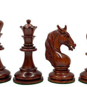 Chess board Ferrer red glossy & Unicorn luxury chess set image 8