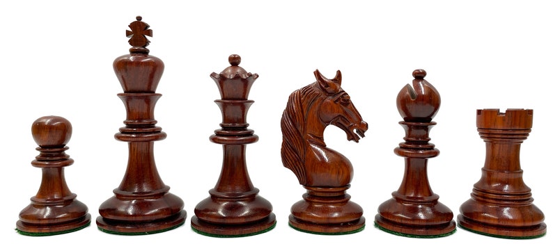 Chess board Ferrer red glossy & Unicorn luxury chess set image 8