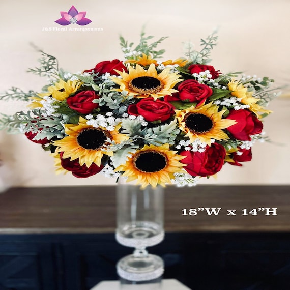 Sunflower wedding sale centerpieces