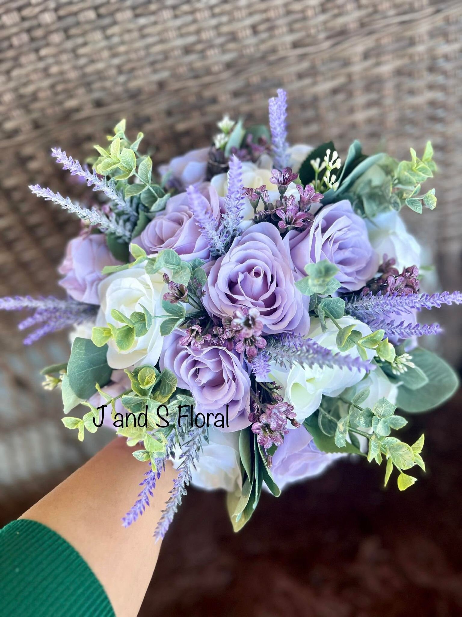 Elegant Purple and Silver Floral Bouquet Quinceañera Quinceanera Bouquet Lilac - Etsy main image 2