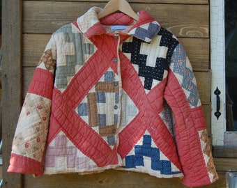 Short Quilt Coat - Send Your Quilt To Me, Quilt Coat Made From a Quilt You Provide, Cropped Quilt Coat