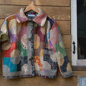 Short Quilt Coat Send Your Quilt to Me, Quilt Coat Made From a Quilt ...